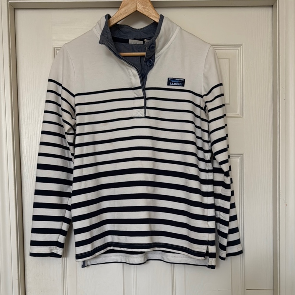L.L.Bean Striped Pullover - image 1
